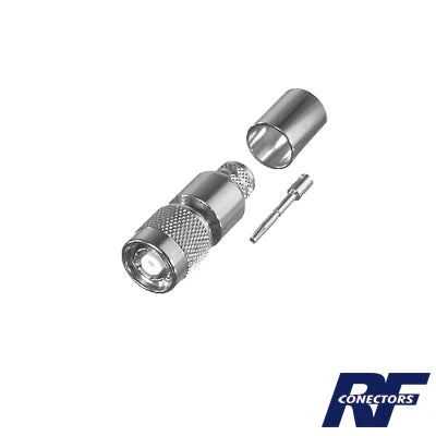 CONECTOR TNC MACHO INVERSO, ANILLO PLEGABLE PARA ENSAMBLAR EN CABLES RG-8/U, LMR-400, NIQUEL, ORO, TEFLÓN-Conectores-RF INDUSTRIES,LTD-Bsai Seguridad & Controles