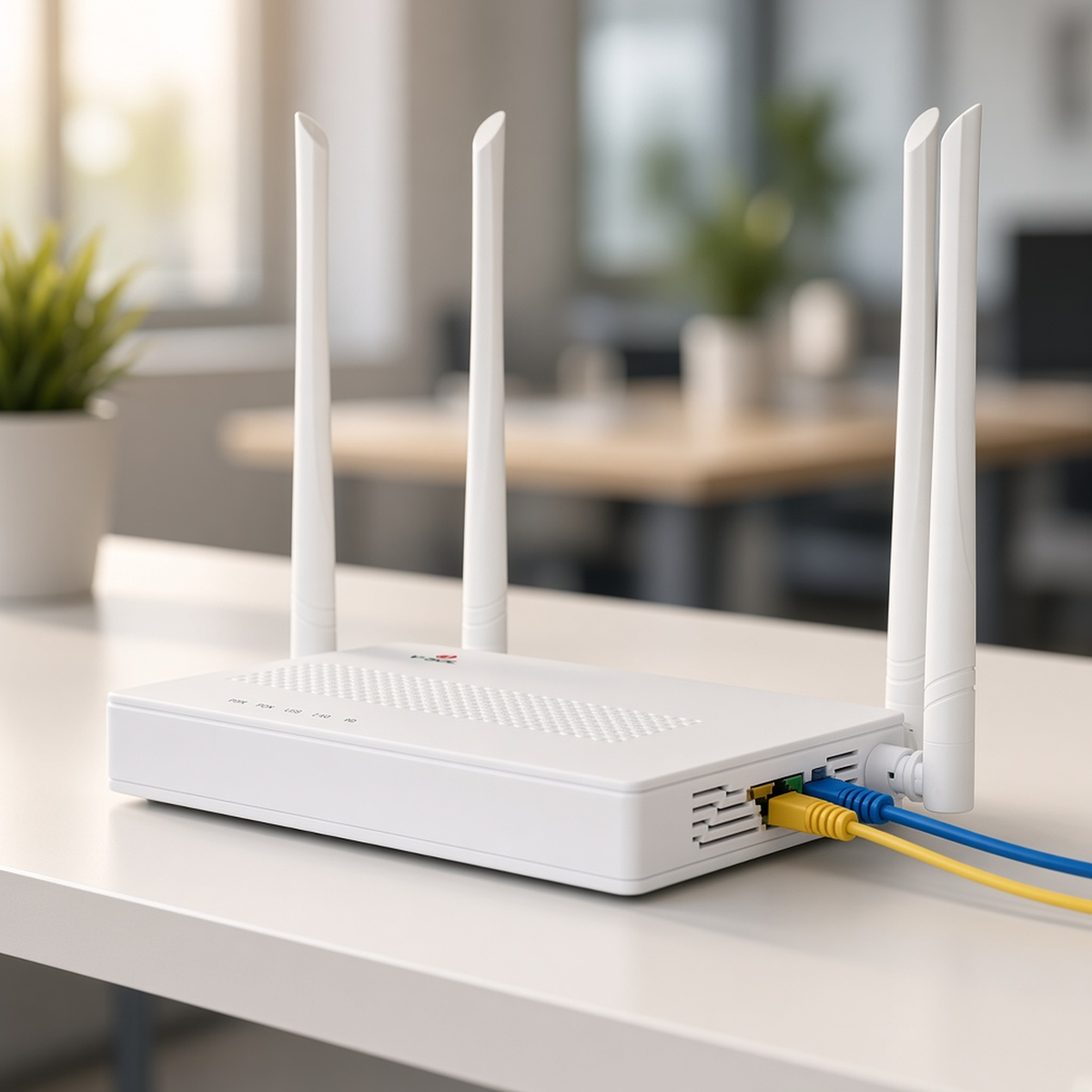 ONU DUAL GPON/EPON / WI-FI DOBLE BANDA 2.4 Y 5 GHZ / EASYMESH / 2 PUERTOS LAN GIGABIT / AC1200 / 4 ANTENAS 5 DBI [V2802-DAC] instalado