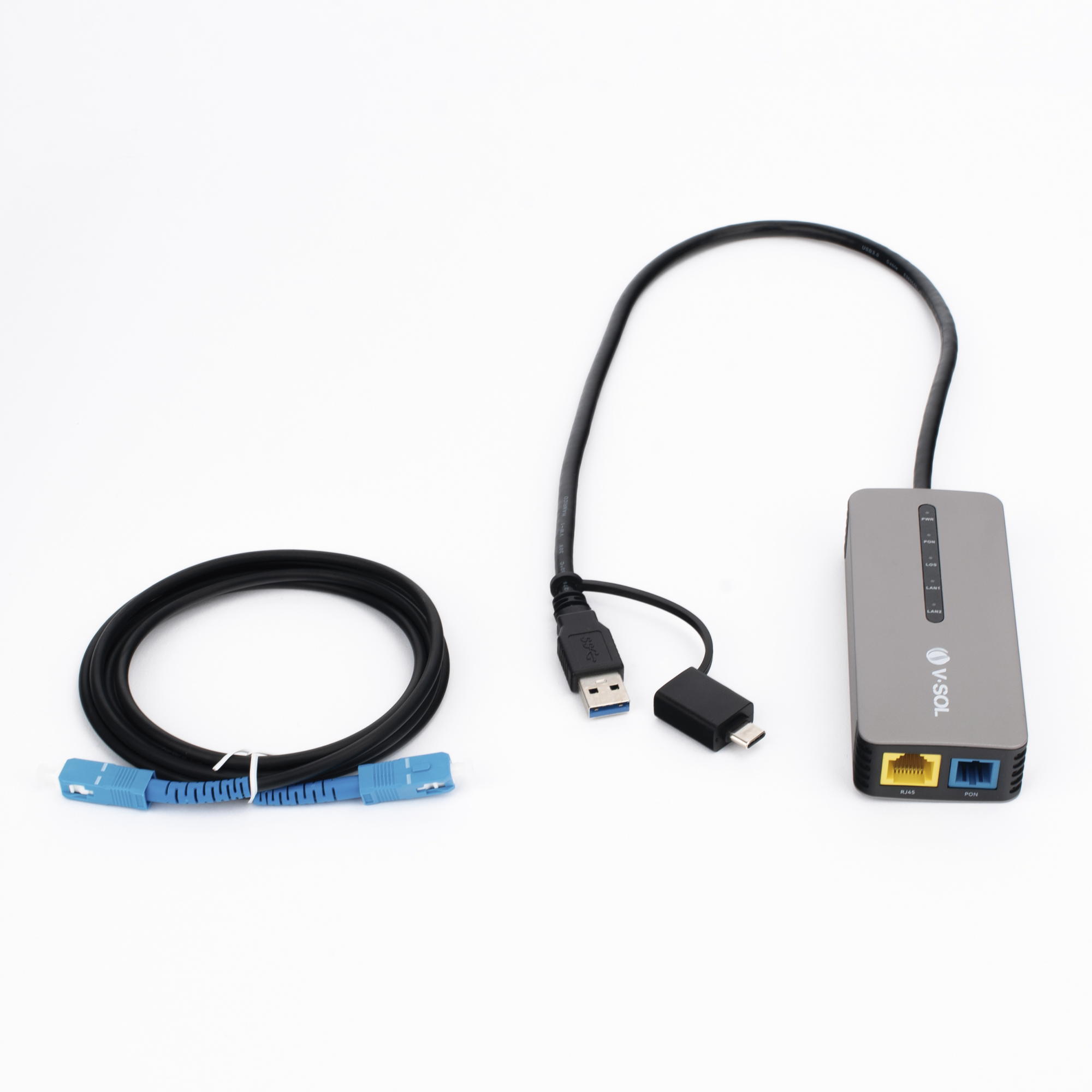 ONU BRIDGE DUAL GPON/EPON USB PORTÁTIL / 1 PUERTO RJ45 2.5GBPS / 1 PUERTO USB