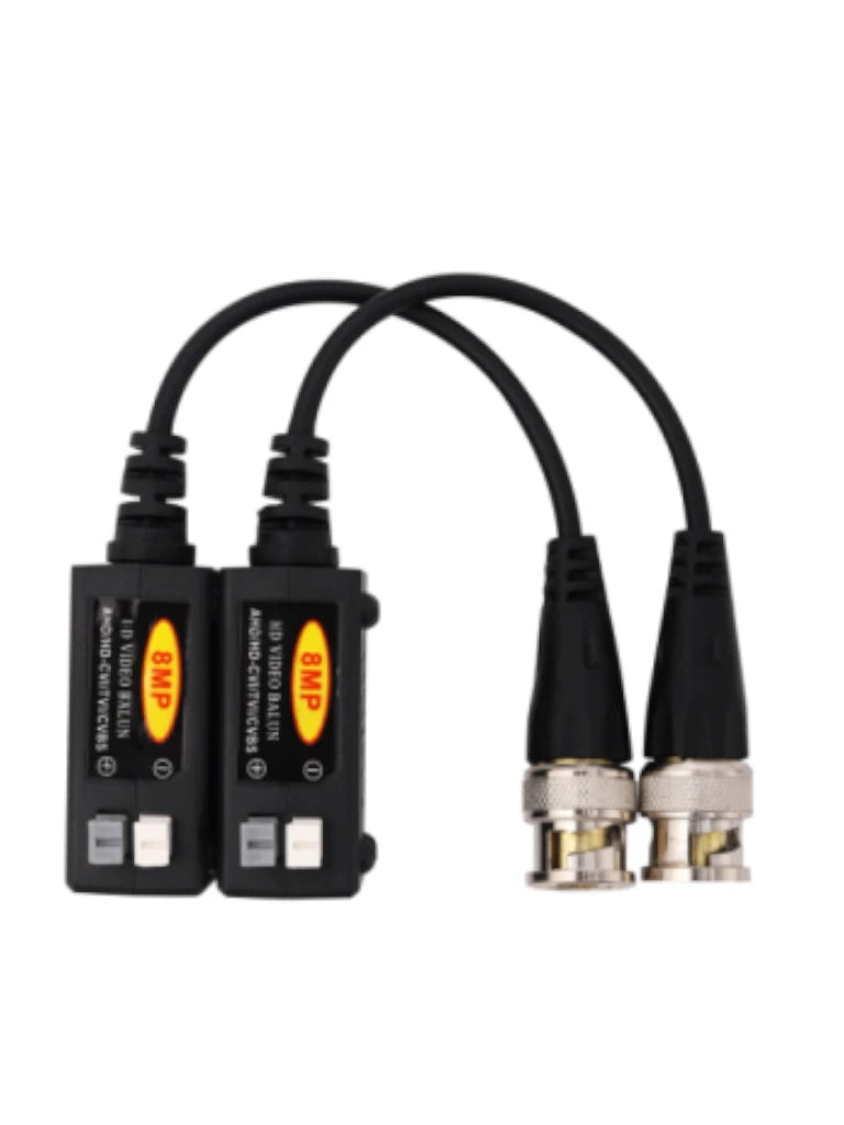 SAXXON VB-01 - VB - 01 PAR DE TRANSCEPTORES PASIVOS 4K 8MP (VIDEO BALUNS), BOTÓN PUSH SUPERIOR, EMPALMES ORDENADOS, 4K H