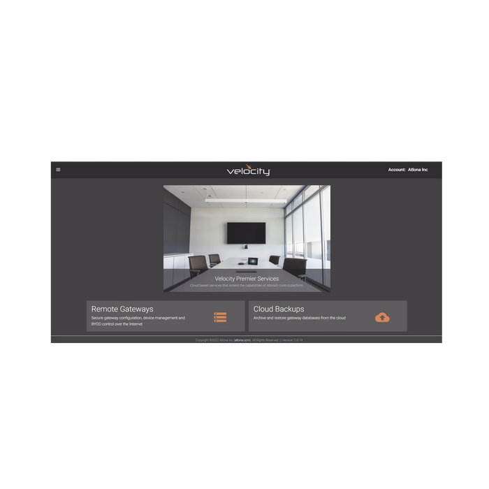 VELOCITY PREMIER SERVICES, REMOTE GATEWAY TIER 3, ONE YEAR LICENSE FOR VGW-HW-20, VGW-SW-VoIP - Telefonía IP - Videoconferencia-ATLONA-AT-VPS-RG-T3-Bsai Seguridad & Controles