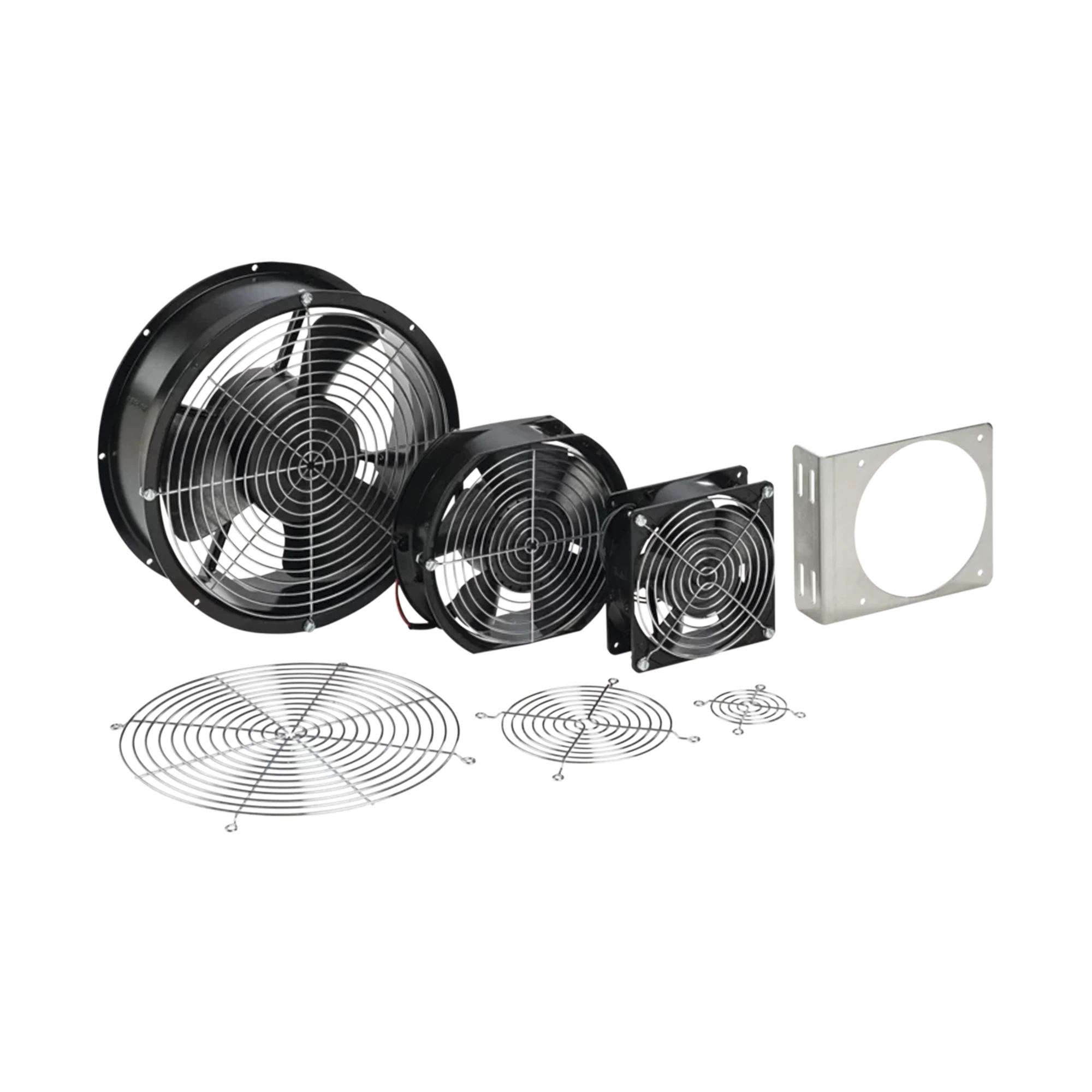 VENTILADOR AXIAL COMPACTO, DE 4 PULGADAS, 100 CFM, 115 VCA, DE ACERO, COLOR NEGRO-Racks y Gabinetes-HOFFMAN-Bsai Seguridad & Controles