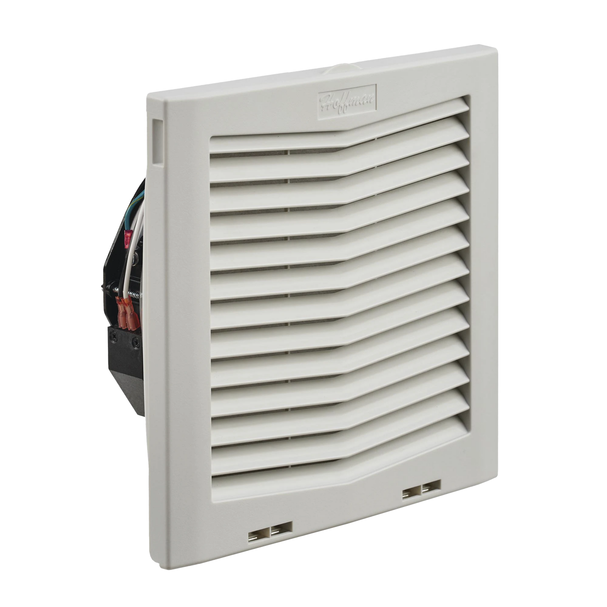 VENTILADOR CON FILTRO DE MONTAJE LATERAL HF10, CON FLUJO DE AIRE DE 159 CFM, 115 VCA, COLOR GRIS CLARO-Racks y Gabinetes-HOFFMAN-HF1016414-Bsai Seguridad & Controles