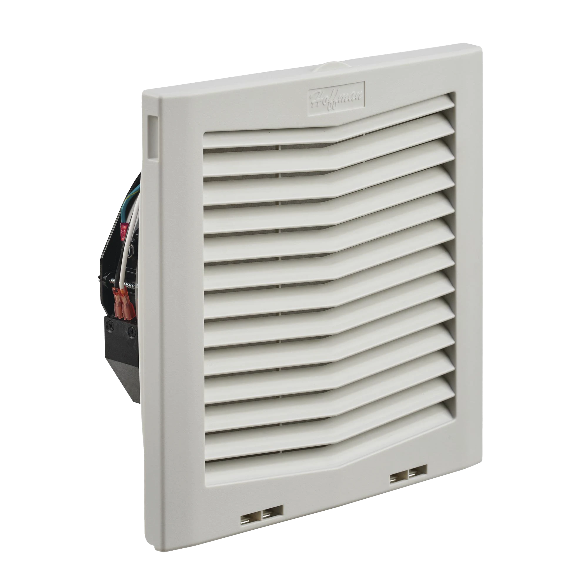 VENTILADOR CON FILTRO DE MONTAJE LATERAL HF10, CON FLUJO DE AIRE DE 159 CFM, 115 VCA, COLOR GRIS CLARO-Racks y Gabinetes-HOFFMAN-HF1016414-Bsai Seguridad & Controles