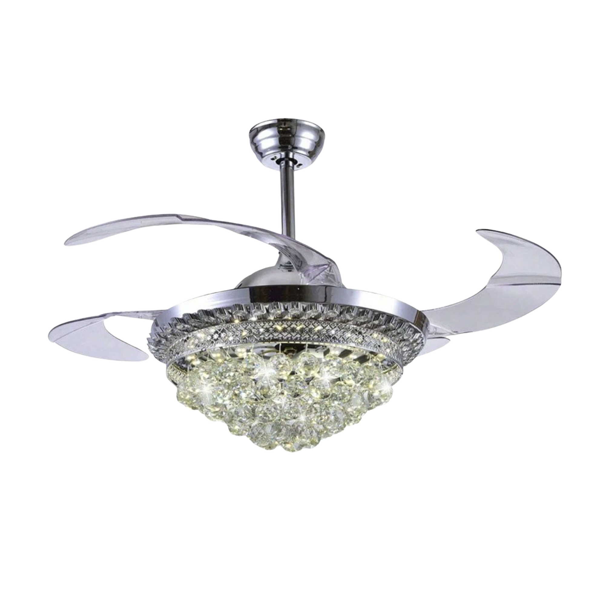 VENTILADOR DE TECHO CON LUMINARIO LED DE 110 V CA 50/60 HZ / 88 W /4500 LM / 6500 - 4 000 - 2 700 K /3 TONOS DE LUZ / 1075 MM / 6 VELOCIDADES /NO DIMEABLE.-Iluminación-JWJ-Bsai Seguridad & Controles