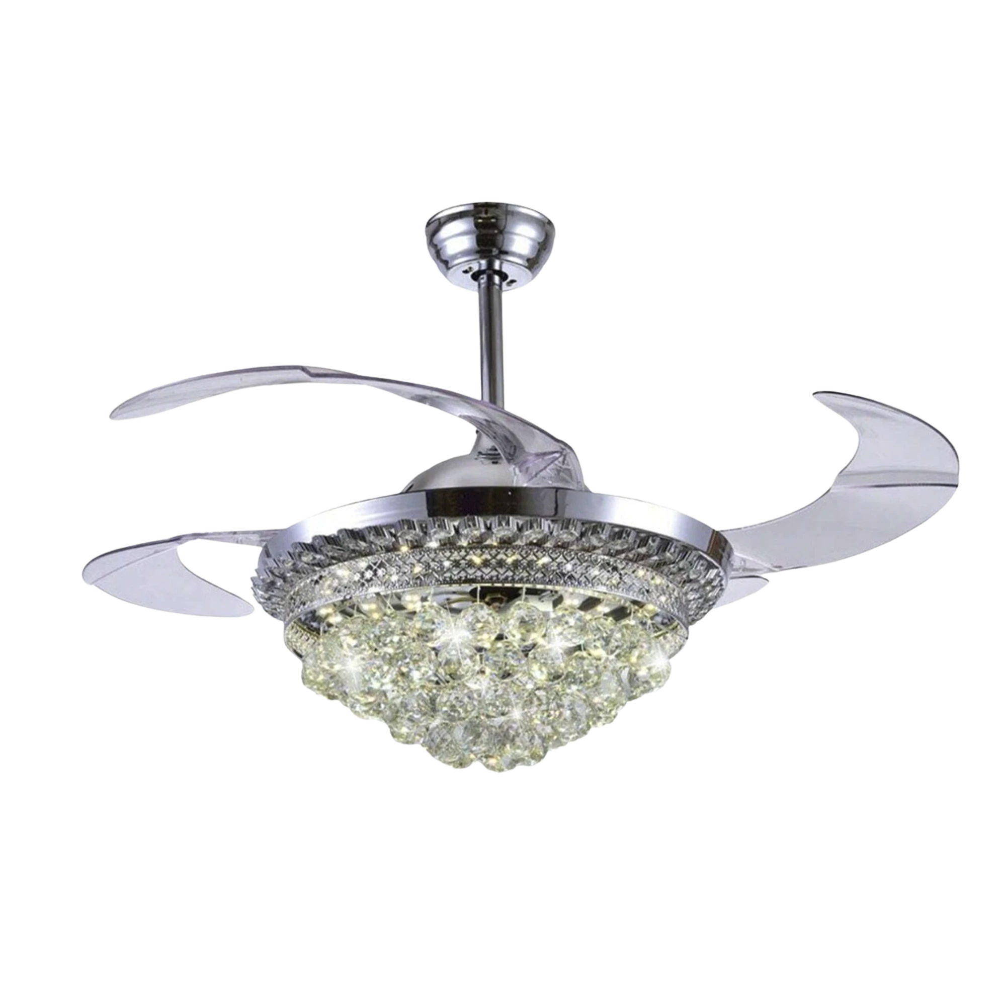 VENTILADOR DE TECHO CON LUMINARIO LED DE 110 V CA 50/60 HZ / 88 W /4500 LM / 6500 - 4 000 - 2 700 K /3 TONOS DE LUZ / 1075 MM / 6 VELOCIDADES /NO DIMEABLE.-Iluminación-JWJ-Bsai Seguridad & Controles