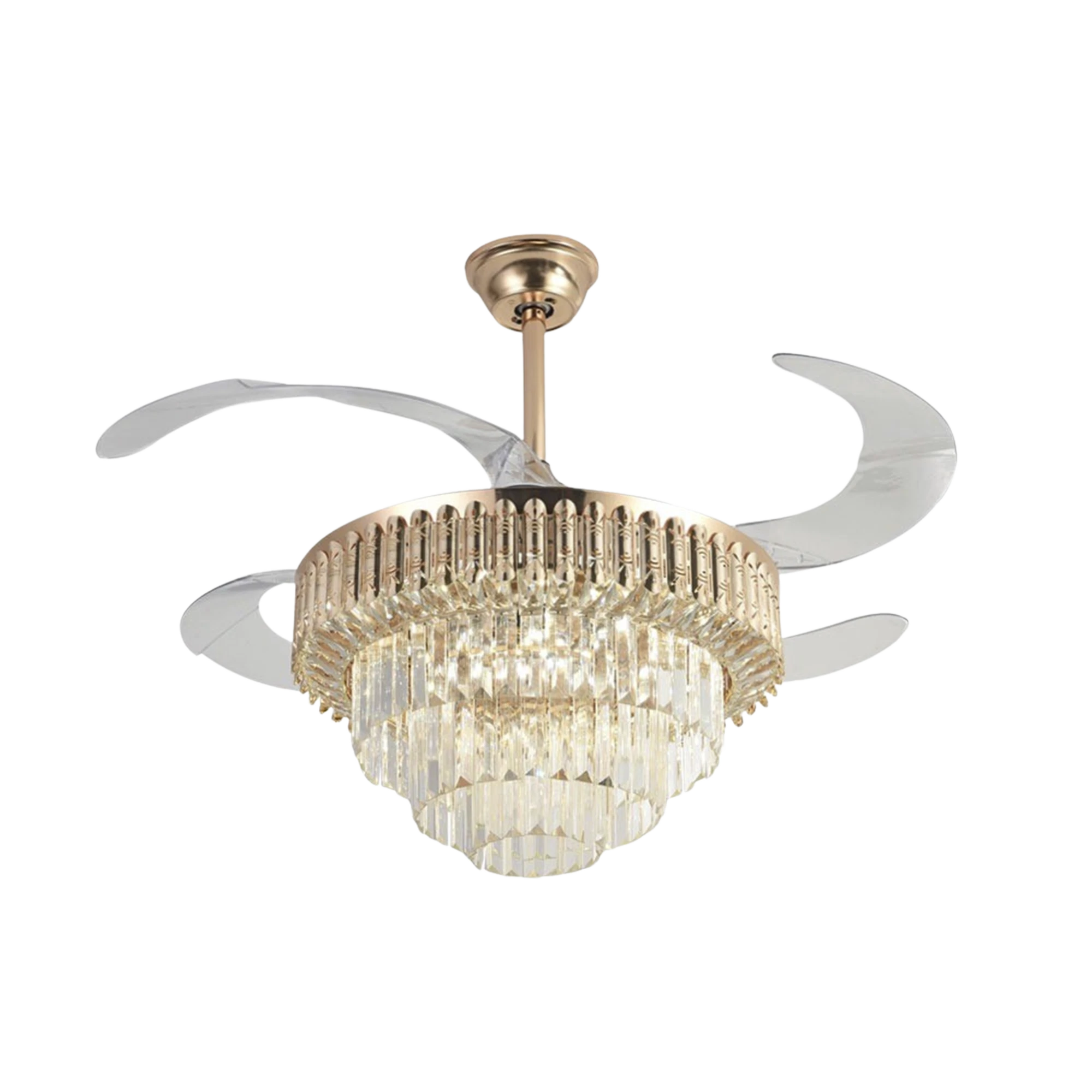 VENTILADOR DE TECHO CON LUMINARIO LED DE 110 V CA 50/60 HZ / 88 W /4500 LM / 6500 - 4 000 - 2 700 K /3 TONOS DE LUZ / 1075 MM / 6 VELOCIDADES /NO DIMEABLE.-Iluminación-JWJ-Bsai Seguridad & Controles