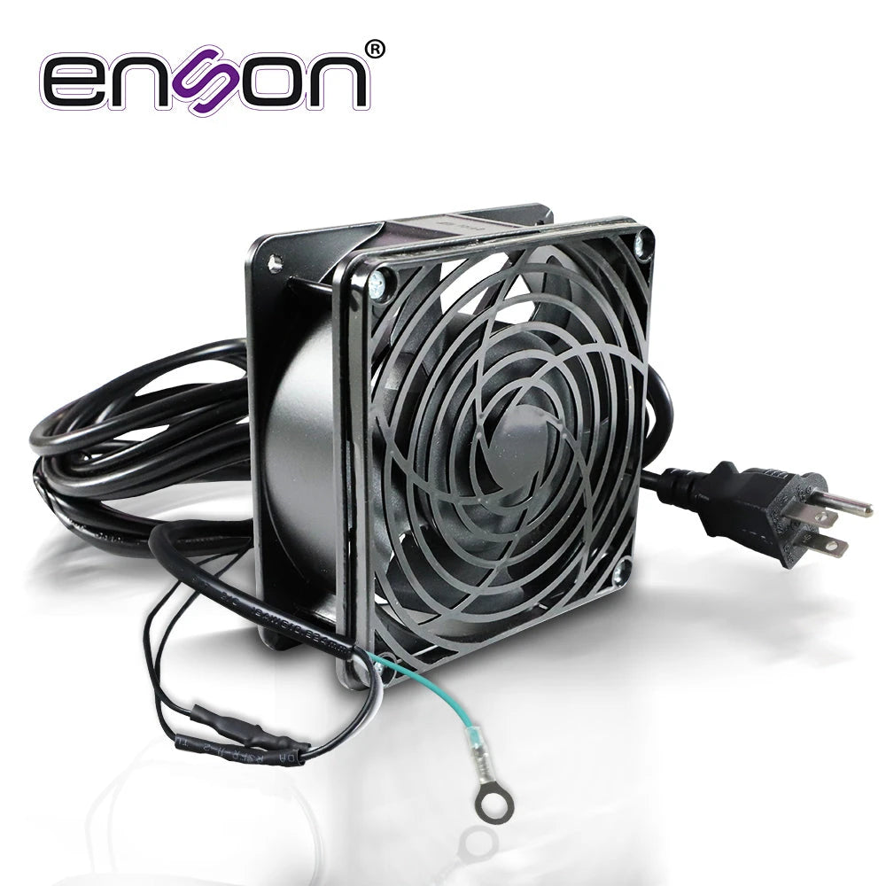 VENTILADOR ENSON 120 X 120 MM 110VCA CON CABLE Y CLAVIJA PARA GABINETES ENSON Y OTRAS MARCAS-Racks y Gabinetes-ENSON-ENS-FAN-120-Bsai Seguridad & Controles