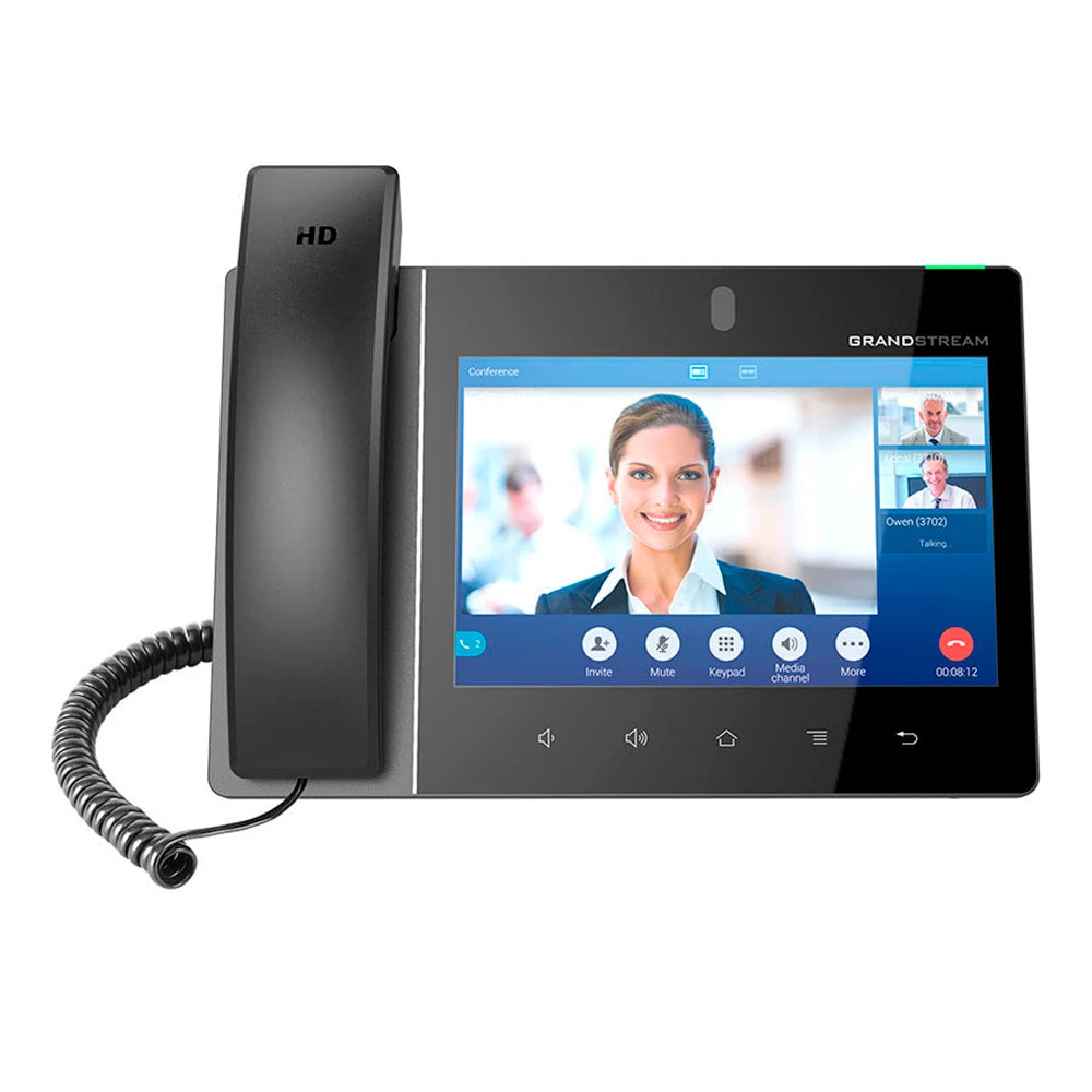 VIDEO-TELEFONO IP MULTIMEDIA GRANDSTREAM GXV3380, ANDROID 7, PANTALLA TACTIL A COLOR 8P, CAMARA 2MP, 16 CUENTAS SIP, BLUETOOTH, WIFI DOBLE BANDA, USB, SD, HDMI, 3.5MM, RJ9, POE, AUDIO HD, 2 PUERTOS GETH-Telefonía-GRANDSTREAM-Bsai Seguridad & Controles