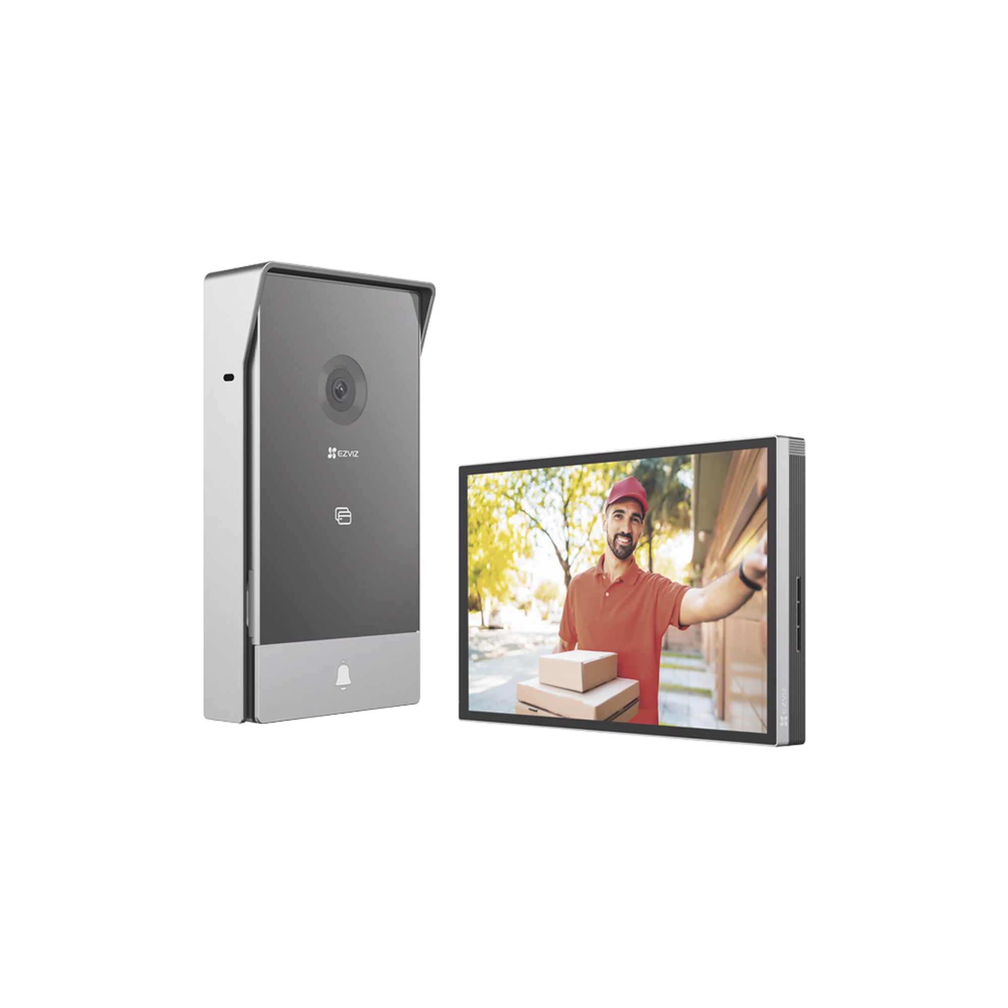 VIDEOPORTERO IP CONEXIÓN A 2 HILOS / CON MONITOR WI-FI PARA INTERIOR / FRENTE DE CALLE IP65 USO EXTERIOR PROTEGIDO / CÁMARA 3 MEGAPÍXEL / LLAMADA A LA APP / APERTURA REMOTA / SOPORTA 2 PUERTAS / RANURA PARA MICRO SD-Videoporteros e Interfonos-EZVIZ-Bsai Seguridad & Controles