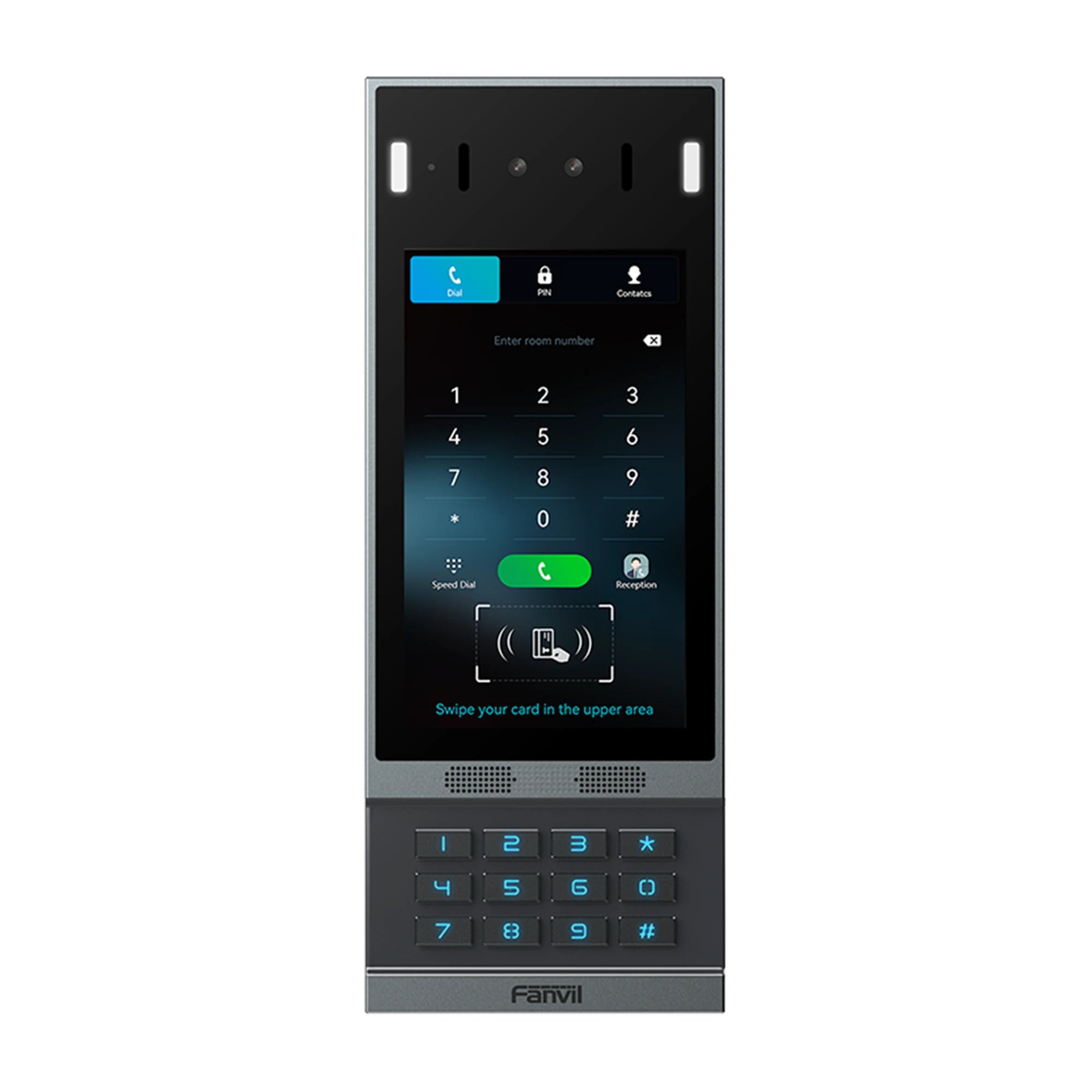 VIDEOPORTERO SIP I67, RECONOCIMIENTO FACIAL, 2 RELEVADORES, TECLADO RETROILUMINADO, ANTI-VANDÁLICO, IP66 Y IK07, POE-VoIP - Telefonía IP - Videoconferencia-FANVIL-Bsai Seguridad & Controles