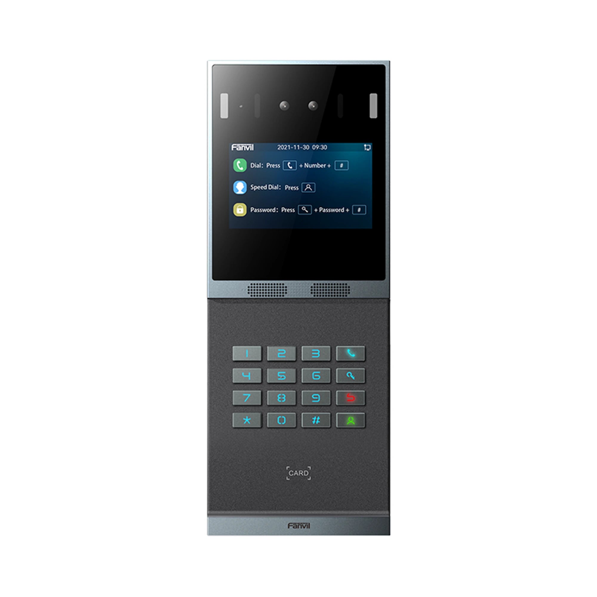 VIDEOPORTERO SIP RECONOCIMIENTO FACIAL I66, TECLADO NUMÉRICO ILUMINADO, ANTI-VANDÁLICO, IP66 Y IK07, POE-VoIP - Telefonía IP - Videoconferencia-FANVIL-Bsai Seguridad & Controles