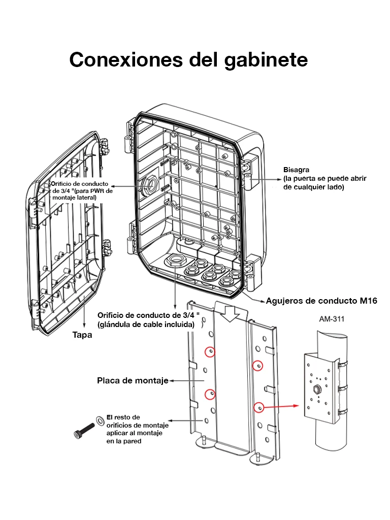 VIVOTEK AT-CAB-001 - GABINETE PARA PROTECCION DE DISPOSITIVOS Y CONEXIONES PARA EXTERIOR, IP66, IK10, ANTIVANDALICO, COLOR BLANCO-Gabinetes-VIVOTEK-Bsai Seguridad & Controles