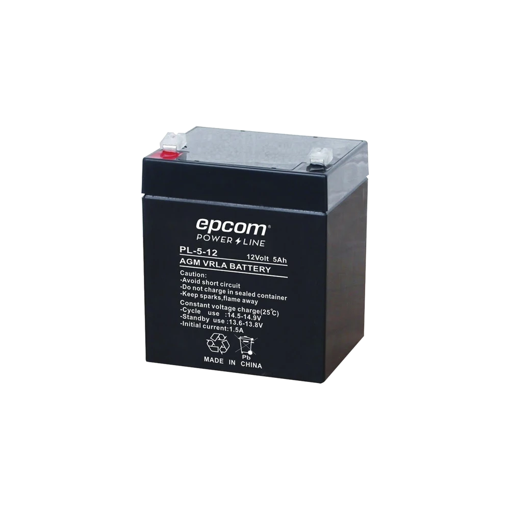 BATERÍA AGM/VR, 12 VCD; 5 AH-Baterías-EPCOM POWERLINE-Bsai Seguridad & Controles