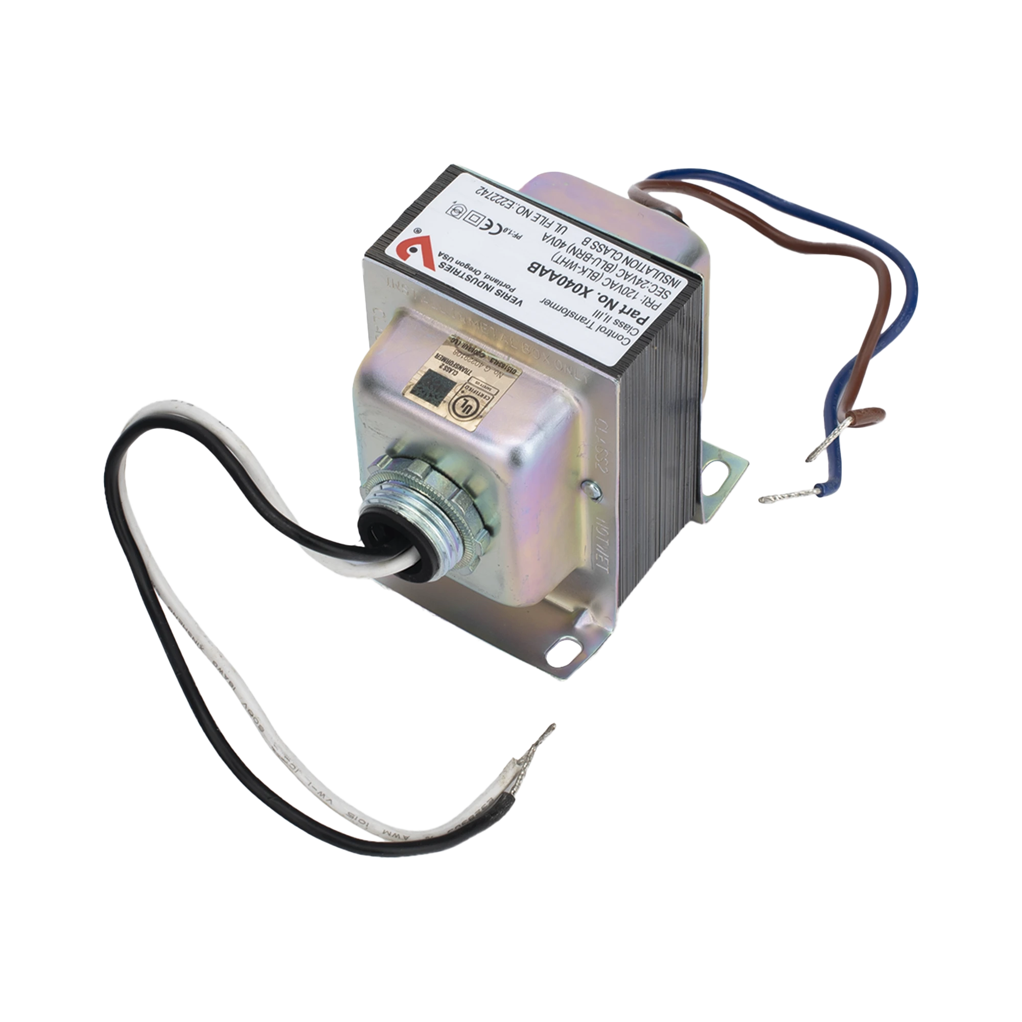 TRANSFORMADOR DE CORRIENTE  120/240/277/480 VAC A 24 VAC, CON FUSIBLE. 40VA