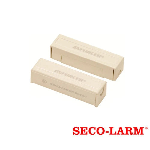 CONTACTO MAGNETICO CABLEADO NORMALMENTE CERRADO SM-433-TQ/W SECO-LARM MONTAJE SUPERFICIAL CON TERMINALES DE TORNILLOS OCULTOS COMPATIBLE CON CUALQUIER SISTEMA DE ALARMA-Detectores / Sensores-SECO-LARM-Bsai Seguridad & Controles