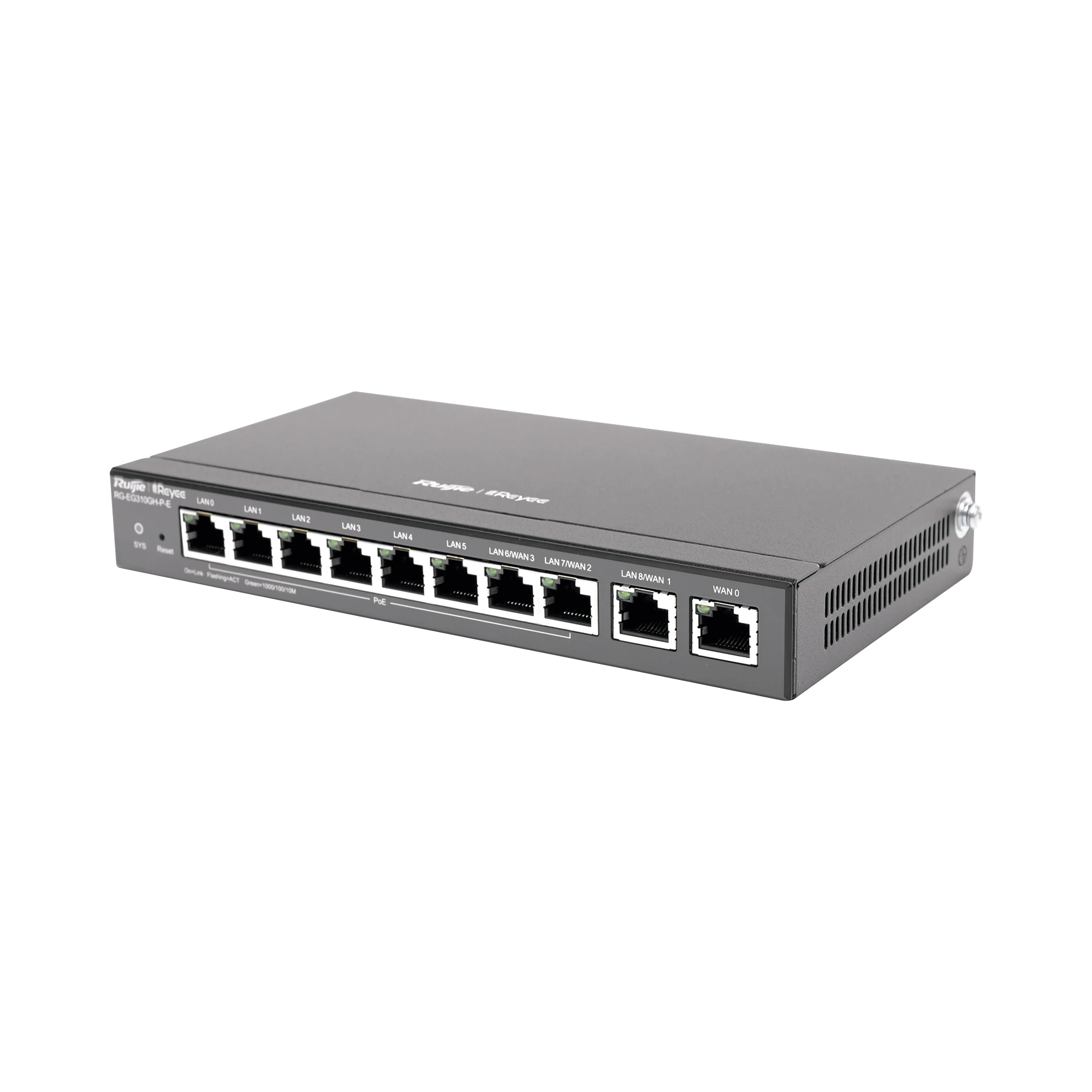 ROUTER ADMINISTRABLE , 6 PUERTOS LAN Y 2 PUERTOS LAN/WAN POE+ AF/AT GIGABIT HASTA 110W, 1 PUERTOS LAN/WAN GIGABIT Y 1 PUERTO WAN GIGABIT, HASTA 300 CLIENTES CON DESEMPEÑO DE 1.5 GBPS ASIMÉTRICOS-Networking-RUIJIE-Bsai Seguridad & Controles
