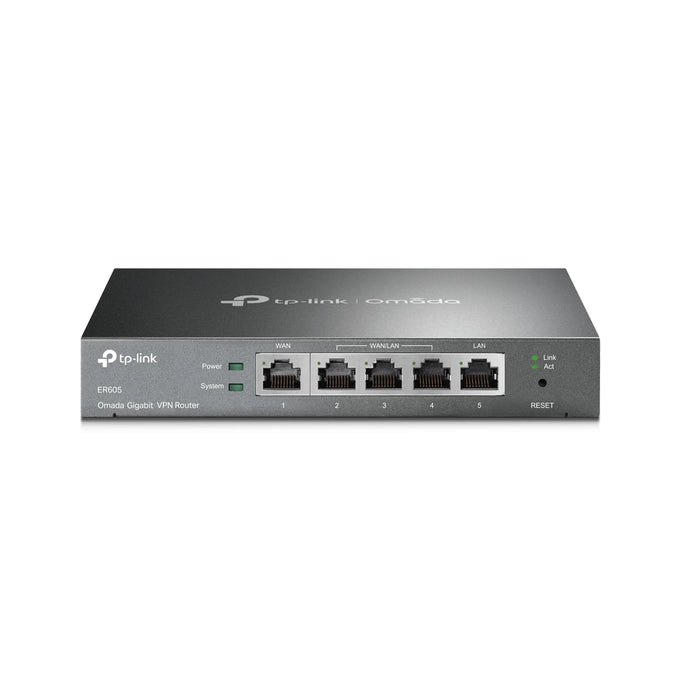 ROUTER VPN - SDN MULTI-WAN GIGABIT, 1 PUERTO LAN GIGABIT, 1 PUERTO WAN GIGABIT, 3 PUERTOS AUTO CONFIGURABLES LAN/WAN, 25,000 SESIONES CONCURRENTES, ADMINISTRACIÓN CENTRALIZADA OMADA SDN-Networking-TP-LINK-ER605-Bsai Seguridad & Controles