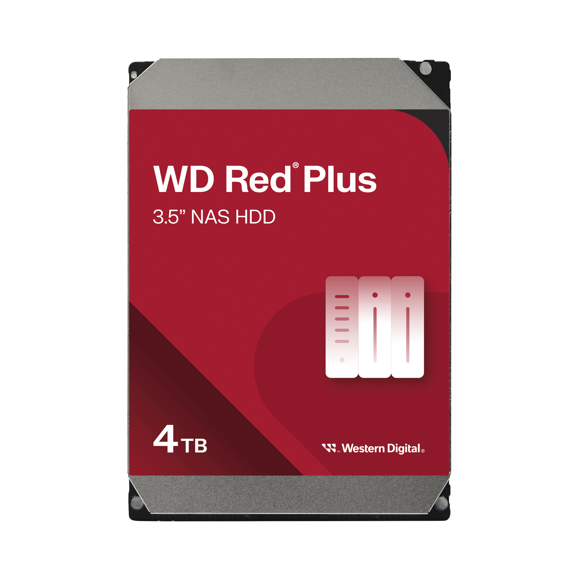 DISCO DURO NAS WD RED PLUS / TECNOLOGÍA CMR / CAPACIDAD 4TB / SATA 6 GB/S / 7200 RPM / NASWARE 3.0 / 180TB AÑO WORKLOAD / 1M HORAS MTBF / 3 AÑOS GARANTÍA