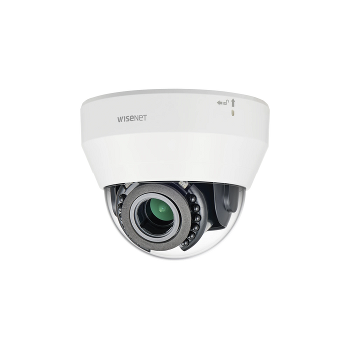 CÁMARA IP TIPO DOMO INTERIOR 2 MEGAPÍXEL / LENTE VARIFOCAL 3.2 -10MM / IR 20M / WDR 120DB-Cámaras IP-HANWHA TECHWIN WISENET-LND-6070R-Bsai Seguridad & Controles