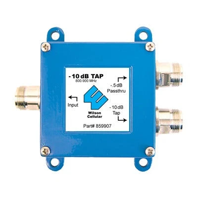 SEPARADOR TAP -10 DB CON RANGO DE FRECUENCIA DE 700 A 2500 MHZ. IDEAL PARA SEPARAR LA ANTENAS A DIFERENTES LONGITUDES DE CABLE COAXIAL. 50 OHM CON CONECTORES N HEMBRA.-Antenas-WILSONPRO / WEBOOST-Bsai Seguridad & Controles