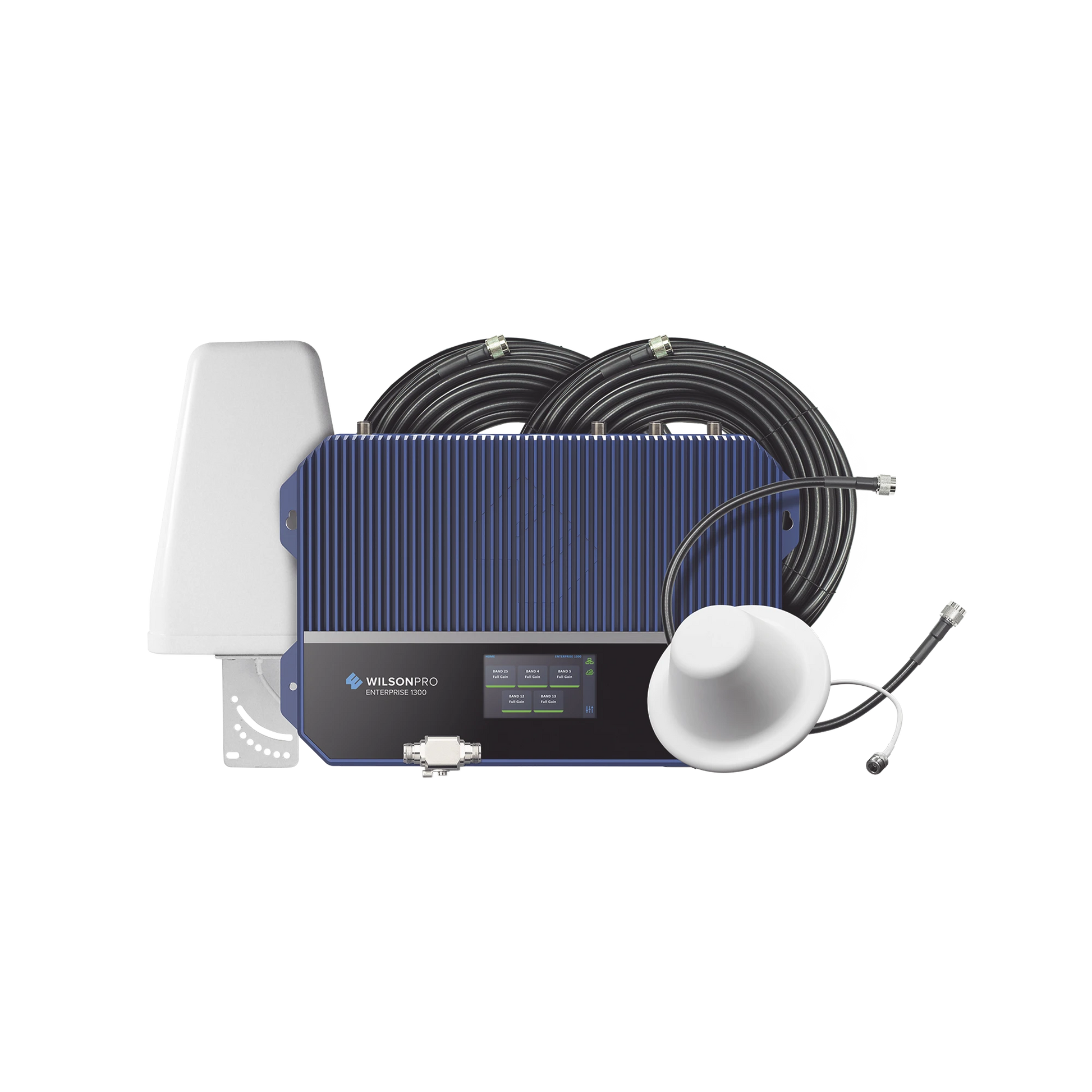 KIT AMPLIFICADOR DE SEÑAL CELULAR 4G LTE, 3G Y VOZ. ESPECIAL PARA ÁREAS COMERCIALES QUE RECIBEN LA SEÑAL DE MÚLTIPLES TORRES. CUBRE ÁREAS DE HASTA 3716 METROS CUADRADOS.-Cobertura para Celular-WILSONPRO / WEBOOST-Bsai Seguridad & Controles