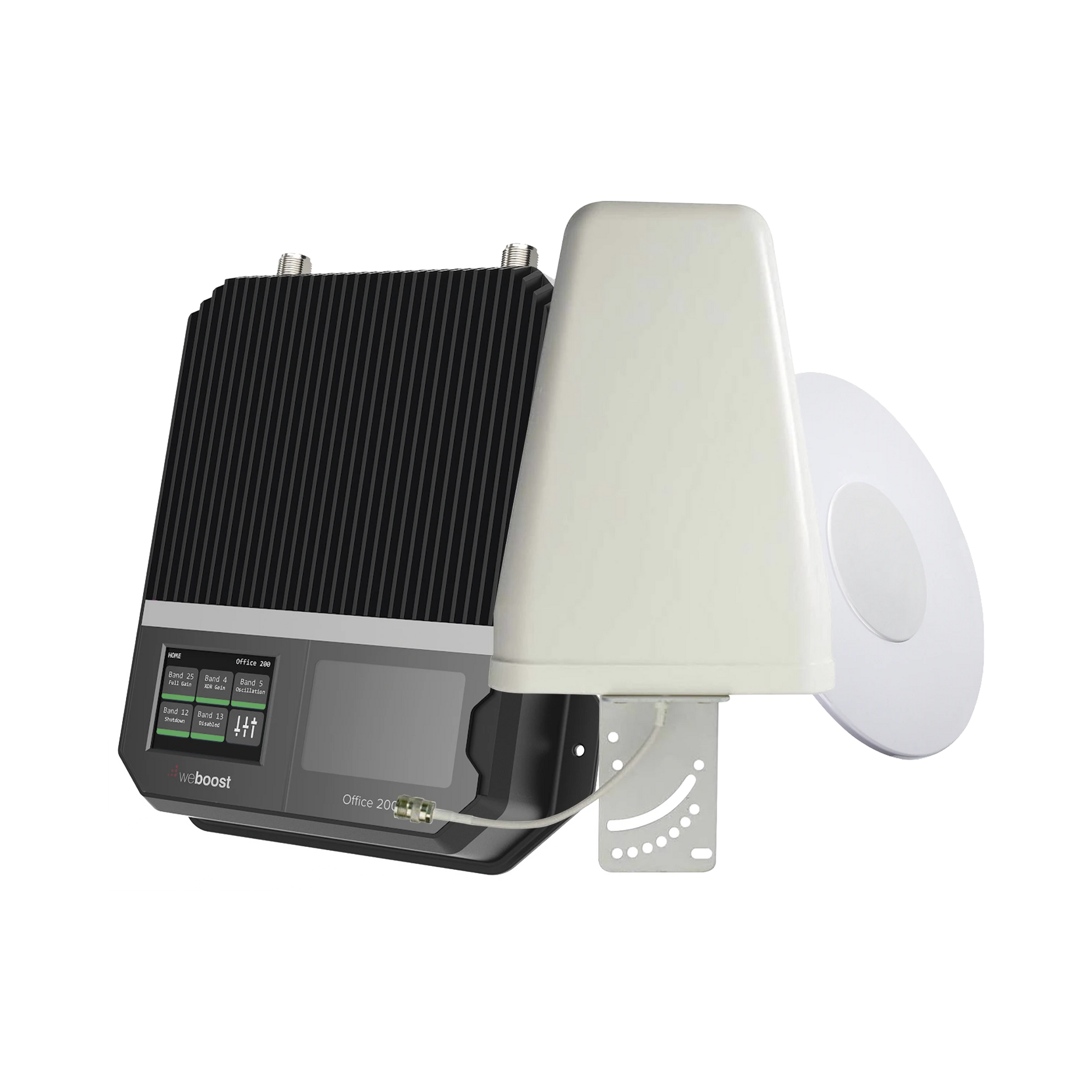 KIT AMPLIFICADOR DE SEÑAL CELULAR 4G LTE, 3G Y VOZ CON ANTENA DIRECCIONAL. ESPECIAL PARA CUBRIR ÁREAS DE HASTA 4300 METROS CUADRADOS POR SER DE GRADO COMERCIAL E INDUSTRIAL. SOPORTA MÚLTIPLES OPERADORES, TECNOLOGÍAS Y USUARIOS.-Cobertura Celular 5G, 4G, 3G y Voz-WILSONPRO / WEBOOST-Bsai Seguridad & Controles