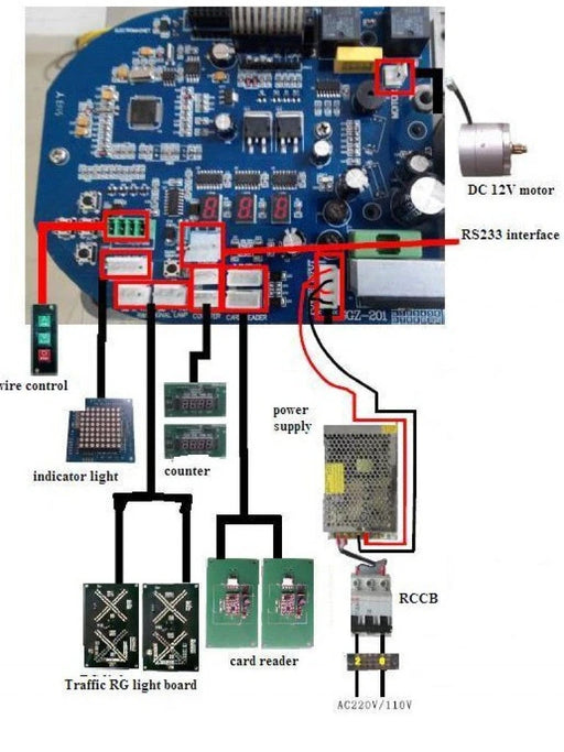 WEJOIN WJTSBRD - TABLERO DE CONTROL PARA TORNIQUETE WJTS112 & WJTA122 WEJOIN-Refacciones - Control Acceso Peatonal-WEJOIN-TVB069002-Bsai Seguridad & Controles