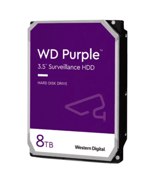 WESTERN DIGITAL WD85PURZ - DISCO DURO DE 8 TB PURPLE/ ESPECIAL PARA VIDEOVIGILANCIA/ TRABAJO 24/7/ INTERFACE: SATA 6 GB/S/ HASTA 64 CÁMARAS/ HASTA 16 BAHÍAS DE DISCOS DUROS-Discos Duros-WESTERN DIGITAL-WDC1490036-Bsai Seguridad & Controles