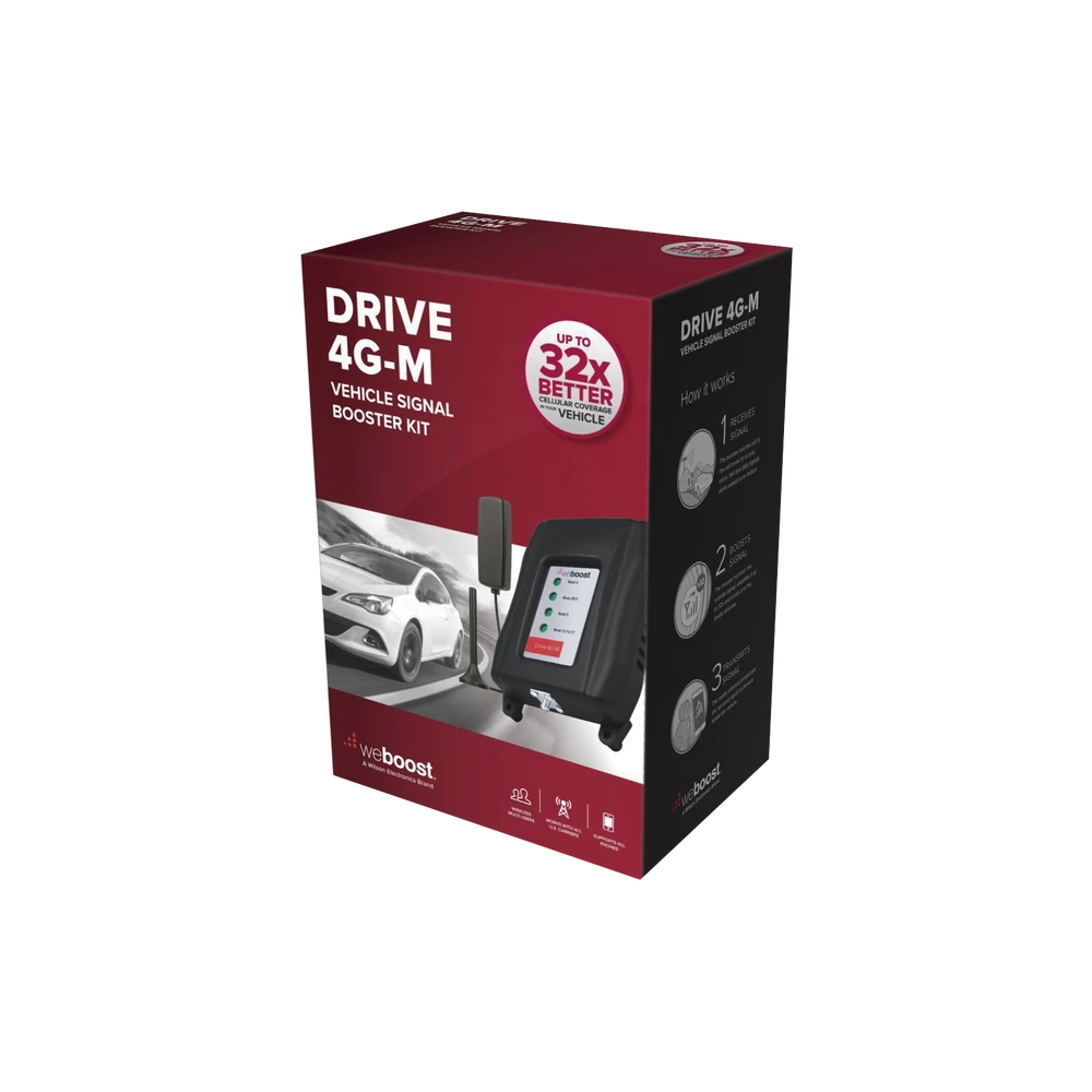 KIT AMPLIFICADOR DE SEÑAL CELULAR PARA VEHÍCULO, SOPORTA 4G LTE, 3G, 2G Y MEJORA LA LLAMADA TELEFÓNICA, MULTIUSUARIO-Cobertura para Celular-WILSONPRO / WEBOOST-Bsai Seguridad & Controles