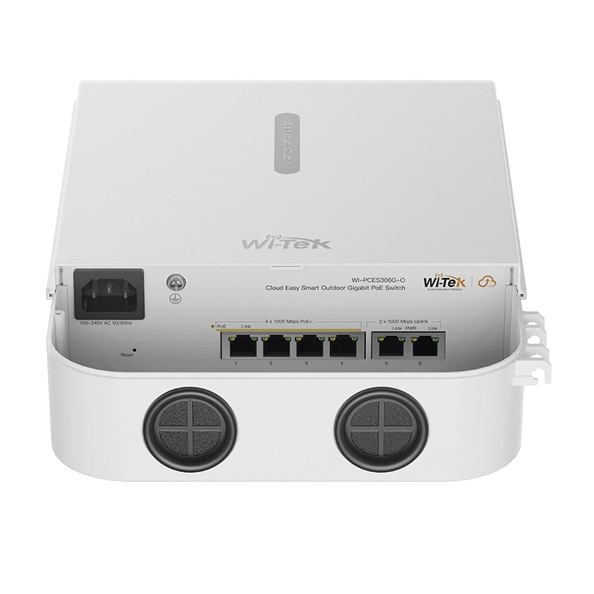 SWITCH POE PARA EXTERIOR / ADMINISTRACIÓN EN LA NUBE / CON 4 PUERTOS 10/100 MBSP POE AF/AT / 2 PUERTOS UPLINK 10/100 MBPS /  PRESUPUESTO 60 W / POE HASTA 250 METROS / SOPORTA PROTOCOLO ONVIF