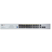 SWITCH POE (802.3AF/AT/BT) / NO ADMINISTRABLE DE LARGO ALCANCE / HASTA 250M / CON 24 X 10/100MBPS + 2 X SFP GIGABIT COMBO / 250 W