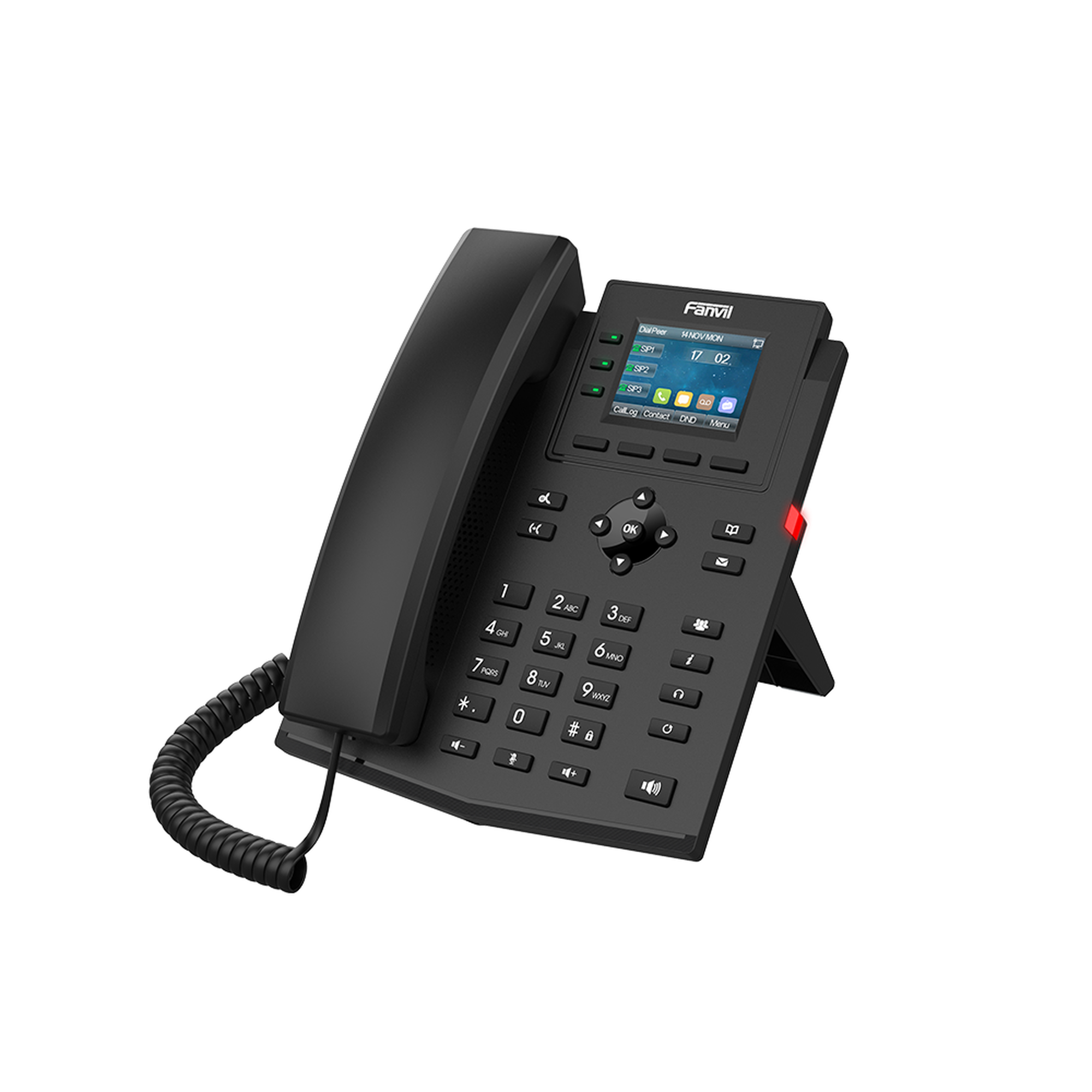 TELÉFONO 2 HILOS PARA SWITCH PN8 Y PN24 /EMPRESARIAL PARA 4 LÍNEAS SIP CON PANTALLA LCD DE 2.4 PULGADAS A COLOR, OPUS Y CONFERENCIA DE 6 VÍAS, POE.-VoIP - Telefonía IP - Videoconferencia-FANVIL-Bsai Seguridad & Controles
