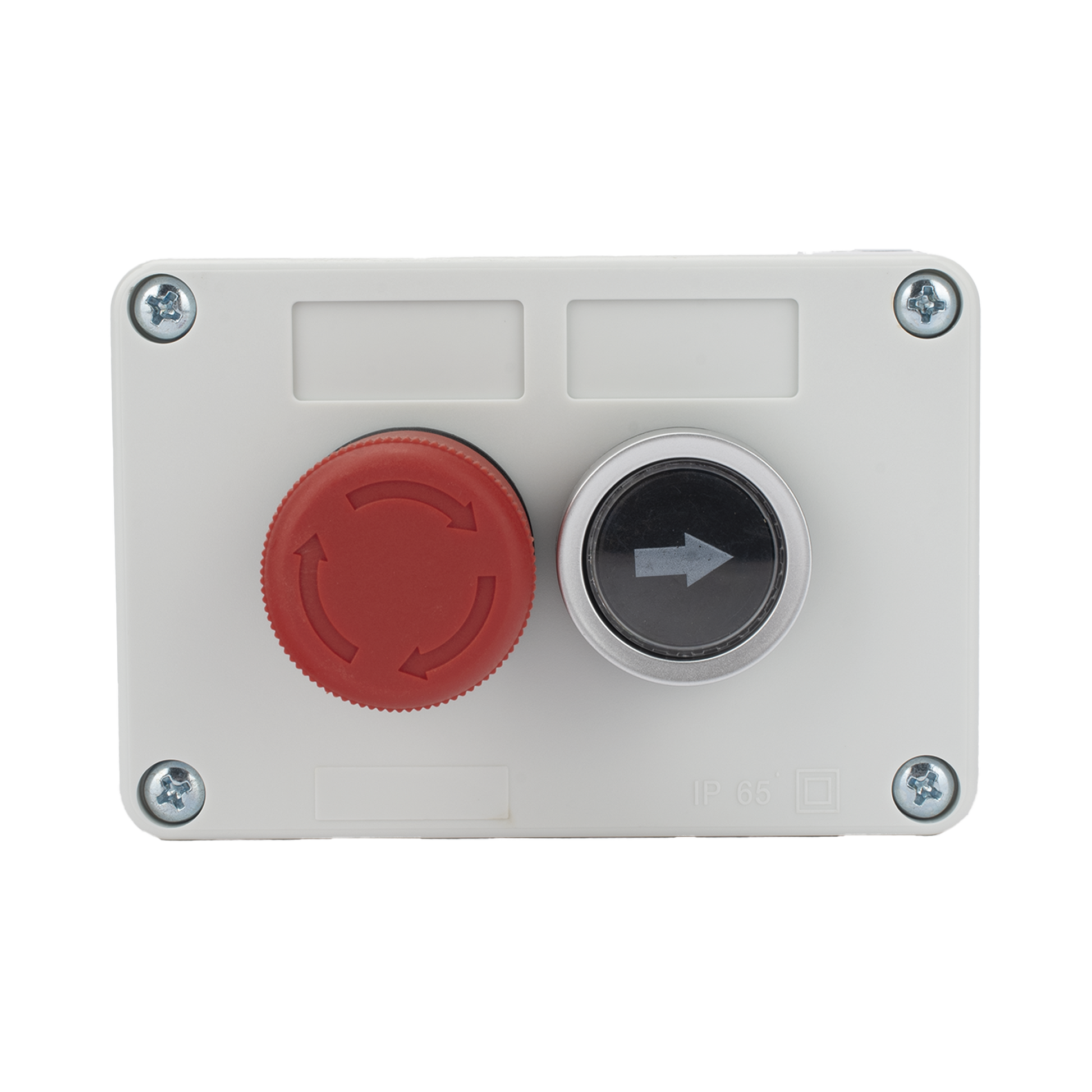 BOTONERA DOBLE PARA BARRERAS VEHICULARES, OPERADORES CORREDIZOS Y ABATIBLES / BOTÓN DE STOP ENCLAVADO-Accesorios-ACCESSPRO-Bsai Seguridad & Controles