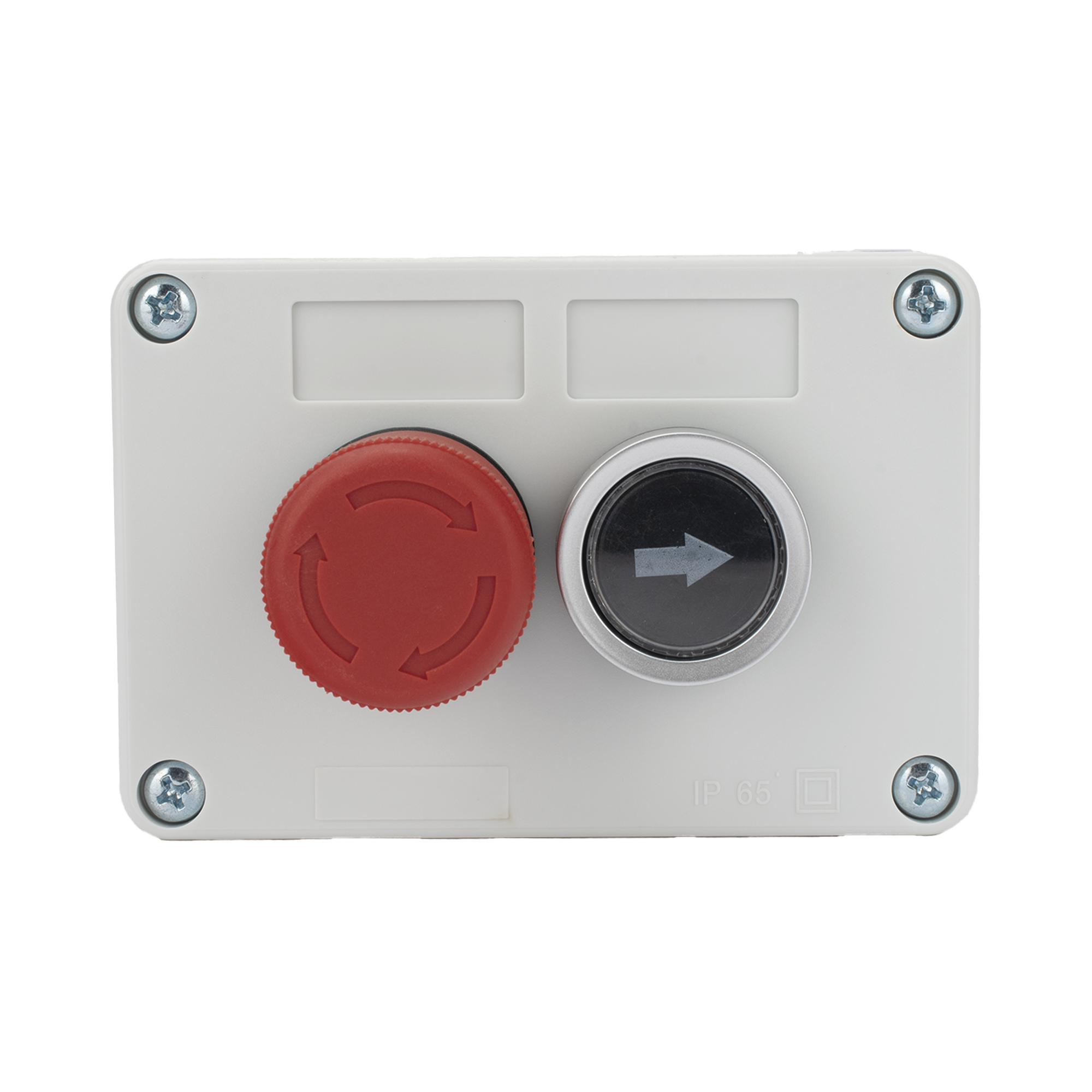 BOTONERA DOBLE PARA BARRERAS VEHICULARES, OPERADORES CORREDIZOS Y ABATIBLES / BOTÓN DE STOP ENCLAVADO-Accesorios-ACCESSPRO-Bsai Seguridad & Controles