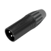 XLR CONECTOR DE CABLE MACHO, CARCASA ENCHAPADA EN NEGRO, CONTACTOS ENCHAPADOS EN PLATA-Audio, Video y Voceo-SEETRONIC-SCMM3-B-Bsai Seguridad & Controles