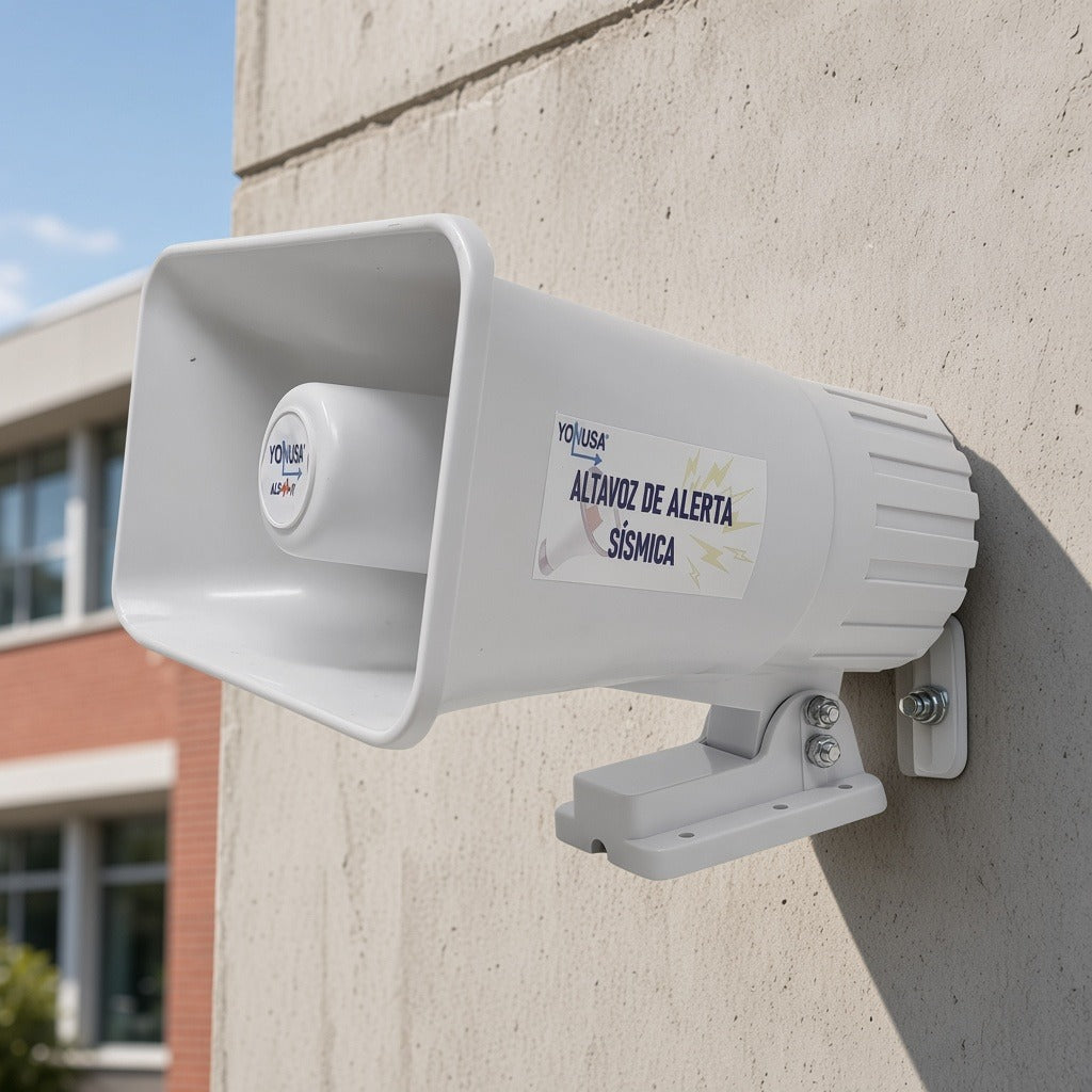 SIRENA DE ALERTAMIENTO SÍSMICO / EMISIÓN OFICIAL 150 S / ALCANCE 25 M (82 FT) / POTENCIA 30 W / COMPATIBLE MÓDULOS YASWIFI Y YASMOD / ALIMENTACIÓN 12-14 VDC [YAS-SIR] instalado