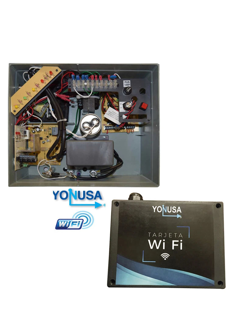 YONUSA EY10000127AFWIFI - PAQUETE DE ENERGIZADOR DE ALTA FRECUENCIA ANTIPLANTAS DE 10000V Y MODULO WIFI PARA CONTROL DESDE APP-Energizadores-YONUSA-Bsai Seguridad & Controles