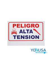 YONUSA LPVOLTAS - LETRERO GENERICO DE ALTA TENSION PARA COLOCACION EN CERCAS ELECTRICAS YONUSA-Accesorios - Cercas Eléctricas-YONUSA-Bsai Seguridad & Controles