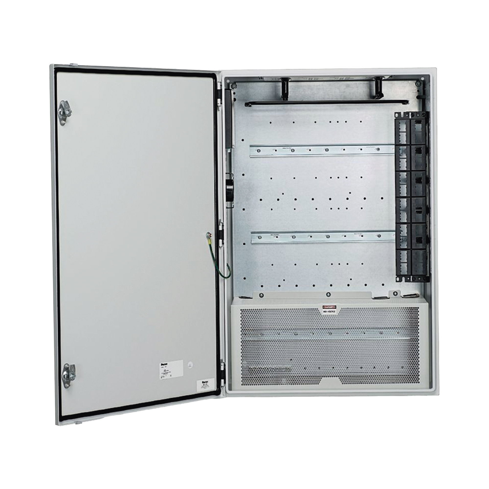 GABINETE DE ZONA DE INSTALACIÓN EN PARED, DISEÑADO PARA DOS SWITCHES, USO INDUSTRIAL CON CLASIFICACIÓN UL TIPO IP66 Y 4/12, COLOR GRIS