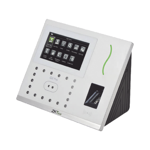 CHECADOR BIOMETRICO / RECONOCIMIENTO FACIAL /12,000 ROSTROS / 6,000 PALMAS / 20,000 TARJETAS /20,000 HUELLAS / SOPORTA DDNS CON BIOTIMEPRO /-Biométricos-ZKTECO-ZKG3PRO-Bsai Seguridad & Controles