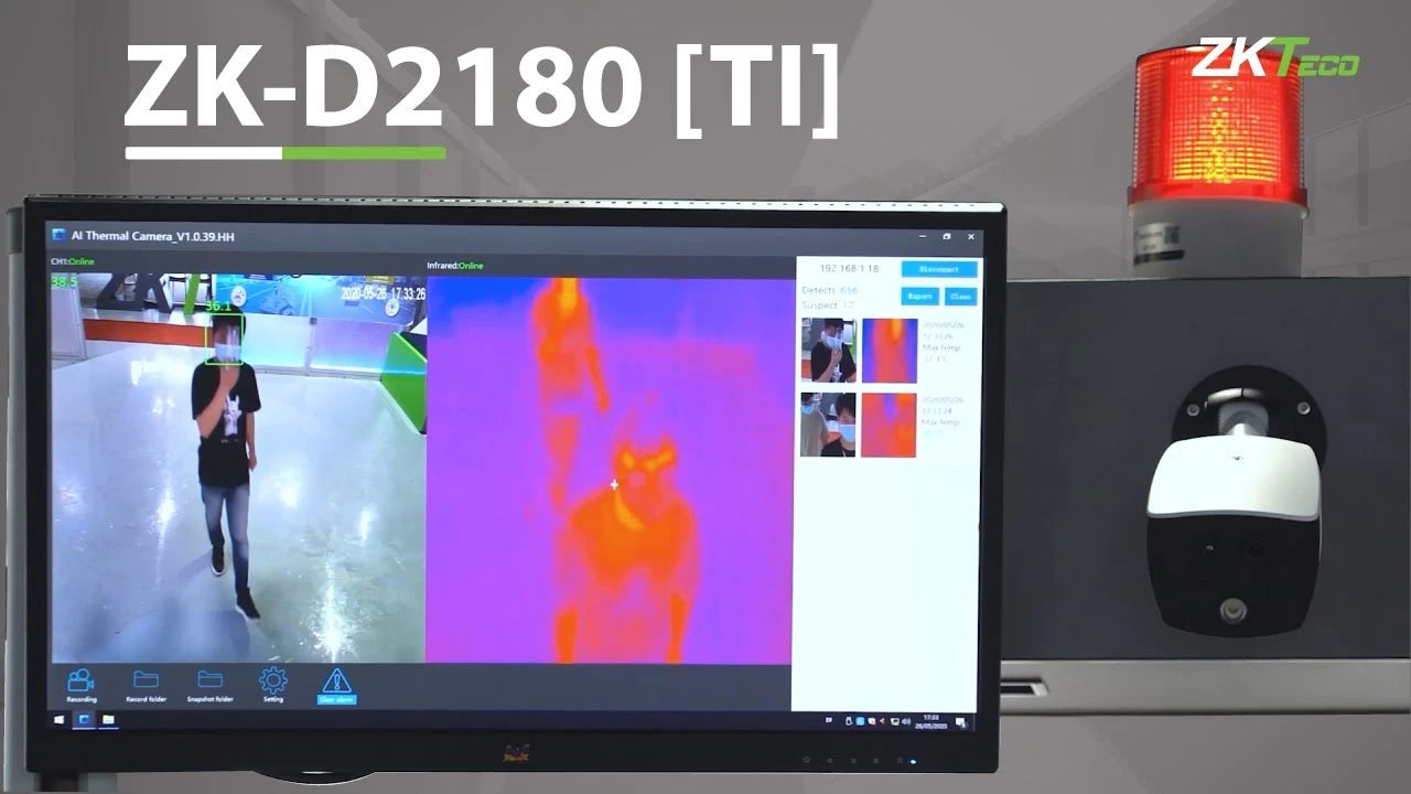 ZKTECO D2180TI - DETECTOR DE METAL DE ARCO DE 18 ZONAS CON MEDICIÓN DE TEMPERATURA GRABACIÓN DE VIDEO E IMAGEN TÉRMICA EN TIEMPO REAL EN MONITOR DE 22 PULGADAS-Detectores de Metales-ZKTECO-Bsai Seguridad & Controles
