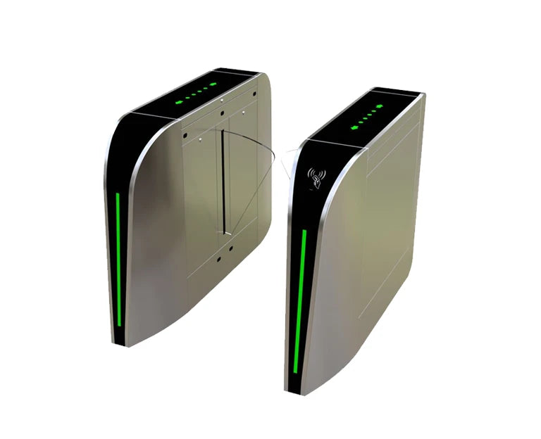 ZKTECO FBL300 - FLAP BARRIER DE ALETA RETRAIBLE / UN CARRIL / ACERO INOXIDABLE / ALETAS DE ACRÍLICO / SIN ACCESORIOS DE VERIFICACIÓN DE USUARIO / ALTO VOLUMEN DE TRÁFICO / COMPATIBLE CON FBL320 / #NUEVOZK-Flap Barriers-ZKTECO-Bsai Seguridad & Controles