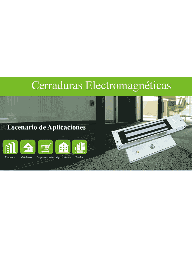 ZKTECO LMB120SU - Paquete de contrachapa magnética de 120 Kg incluye soporte de fijación en U para instalación en puertas de vidrio o cristal templado-Magnética-ZKTECO-Bsai Seguridad & Controles