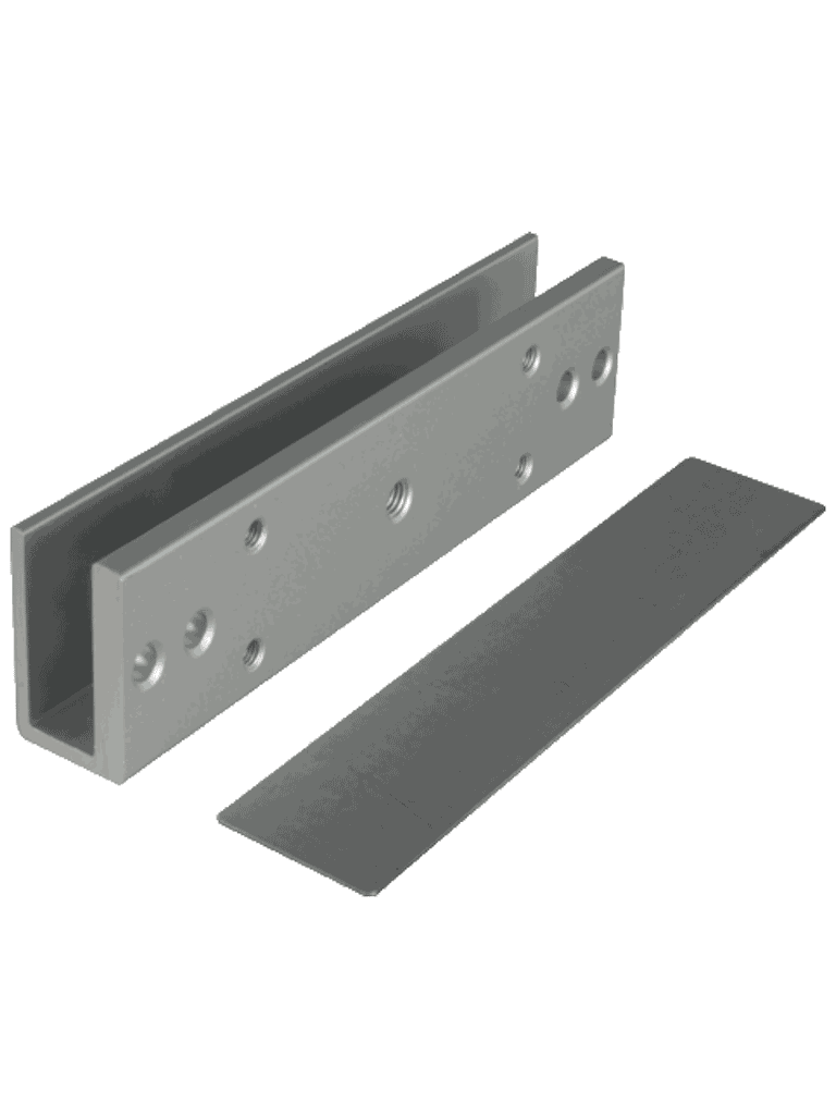 ZKTECO LMB120SU - Paquete de contrachapa magnética de 120 Kg incluye soporte de fijación en U para instalación en puertas de vidrio o cristal templado-Magnética-ZKTECO-Bsai Seguridad & Controles