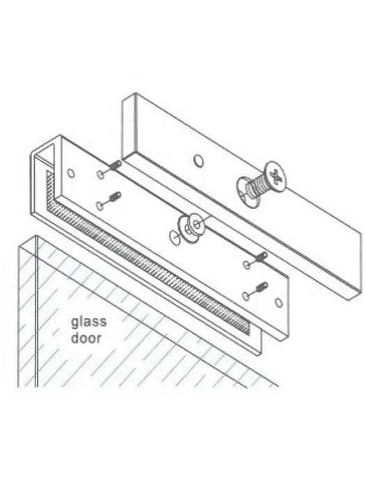 ZKTECO LMB120SU - Paquete de contrachapa magnética de 120 Kg incluye soporte de fijación en U para instalación en puertas de vidrio o cristal templado-Magnética-ZKTECO-ZKT0850009-Bsai Seguridad & Controles