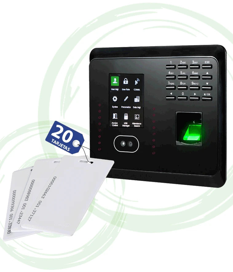 ZKTECO MB360IDP- PAQUETE DE CONTROL DE ACCESO Y ASISTENCIA MB360ID CON 20 TARJETAS DE PROXIMIDAD ID DE 125KHZ IDCARDKR2K ZAS475002-Facial-ZKTECO-Bsai Seguridad & Controles