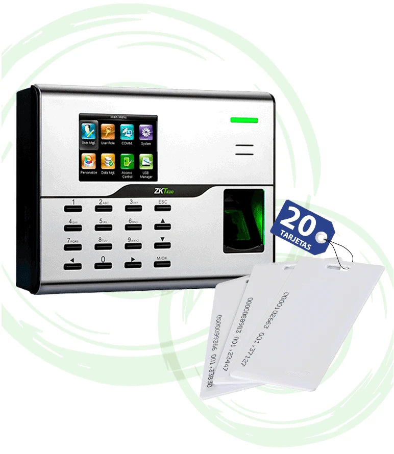 ZKTECO UA860IDCARDPAK - CONTROL DE ACCESO Y ASISTENCIA SIMPLE CON 20 TARJETAS DE PROXIMIDAD ID DE125KHZ 1.88 MM-Huella-ZKTECO-Bsai Seguridad & Controles