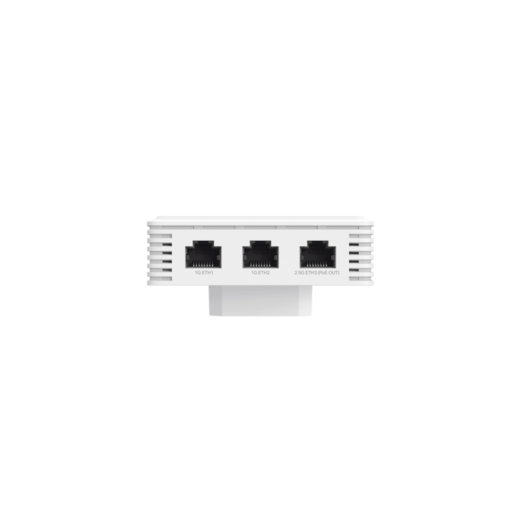 PUNTO DE ACCESO OMADA / WI-FI 7 BE5000 MU-MIMO 2X2 / 1 PUERTO 2.5 GBPS / 1 PUERTO 2.5 GBPS POE PASS-THROUGH / 2 PUERTOS 2.5 GBPS / MESH OMADA / OPERACIONES MULTIENCALE (MLO) / CONFIGURACIÓN POR CONTROLADOR O STAND-ALONE / PARA MONTAJE PARED / ALIME
