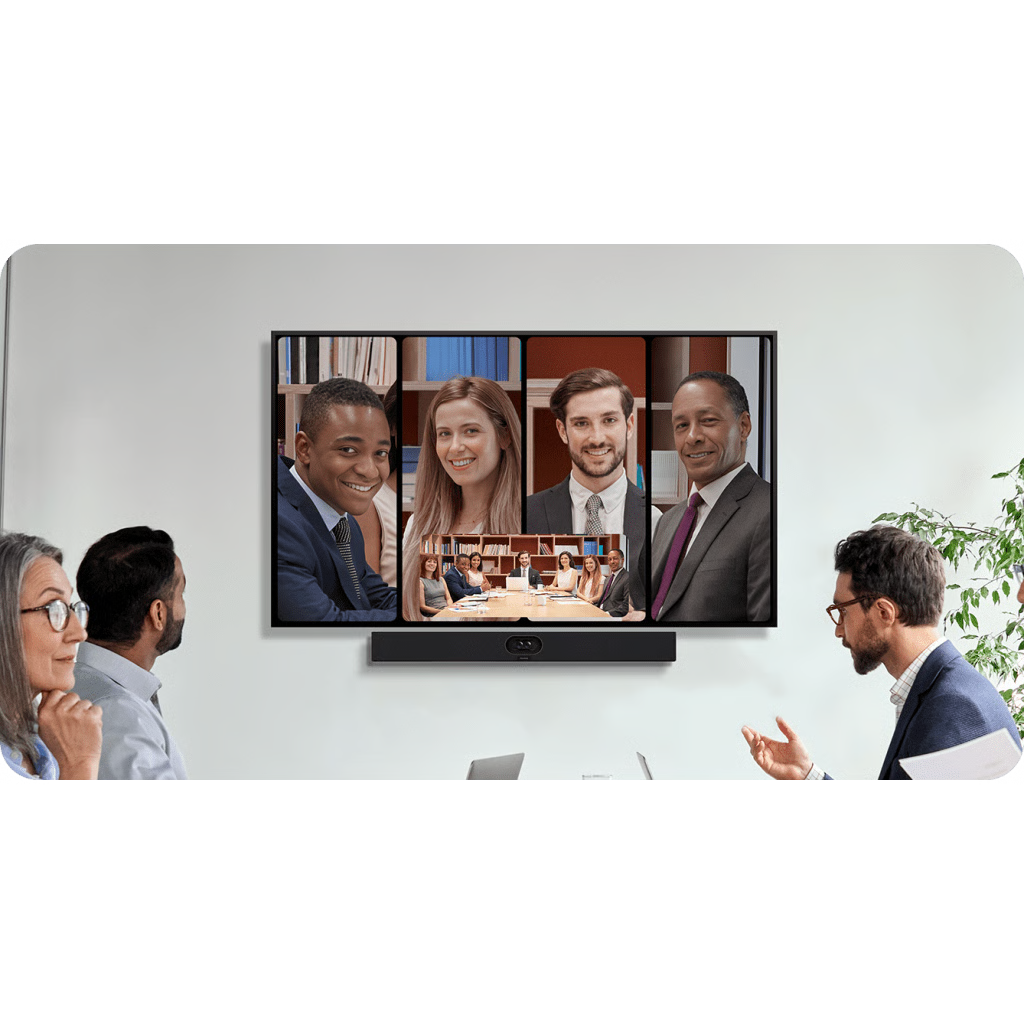 BARRA DE VIDEOCONFERENCIA TODO EN UNO SMARTVISION 40 DE YEALINK PARA SALAS DE CONFERENCIA PEQUEÑAS Y MEDIANAS CON IA Y SEGUIMIENTO DE VOZ